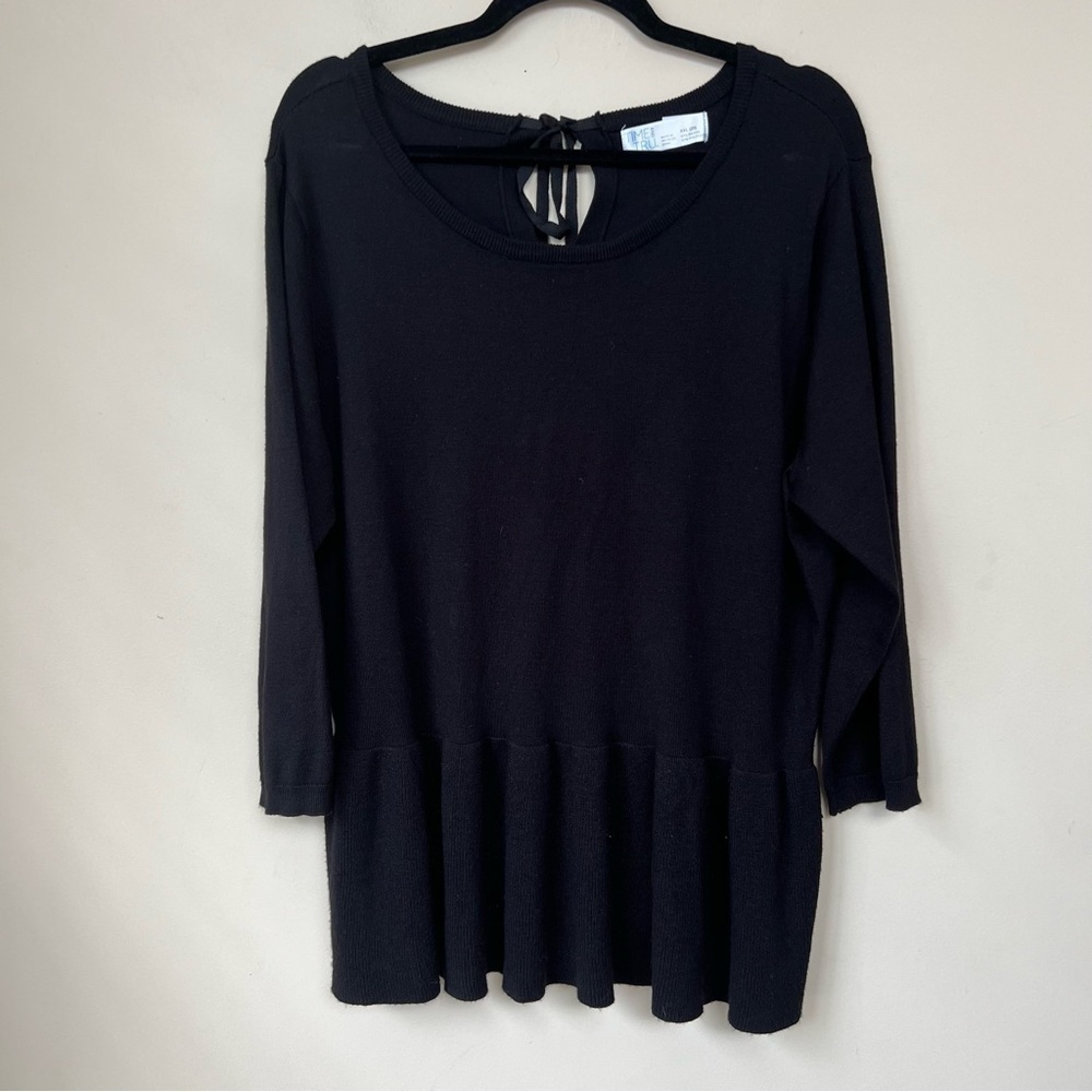 TIME & TRU Black Plus Size Sweater